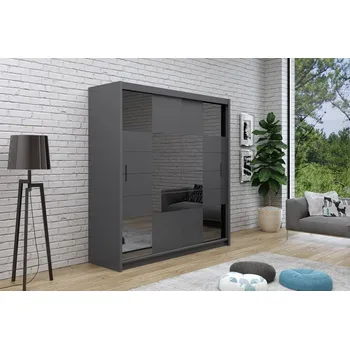 Šatní skříň Šatní skříň FRANKLIN 2 203 grafit/grafit