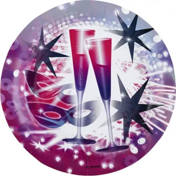 Party nádobí Amscan Talíře hvězdy 23 cm 8 ks