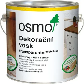 Olej na dřevo OSMO Color Dekorační vosk transparentní odstíny 2,5 l 3101 bezbarvý