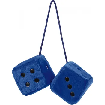 Plyšové kostky s průměrem 6,5 cm barva: modrá