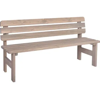 Zahradní lavice Zahradní dřevěná lavice VIKI šedá - 150 cm