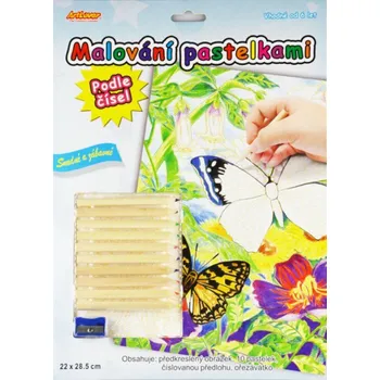 Dětské zboží ArtLover Malování pastelkami - Motýlci 22 x 28 cm