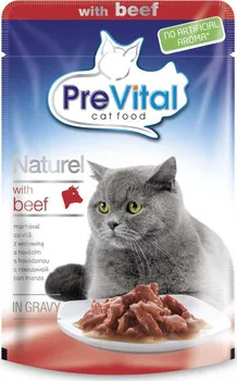 Krmivo pro kočku PreVital Naturel kapsa hovězí 85 g