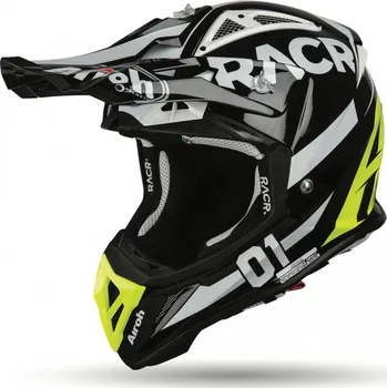 Helma na motorku Airoh Aviator 2.2 Racr bílá/černá