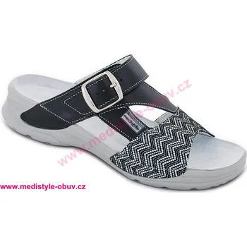 Dámská zdravotní obuv MEDISTYLE MIRIAM 8M-T16 pantofel černý, --- - 39