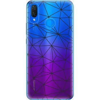 Pouzdro na mobilní telefon Recenze iSaprio Abstract Triangles 03 black pro Huawei Nova 3i