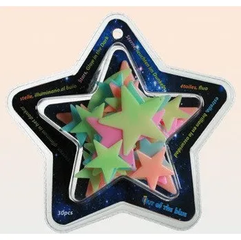 Gadget Hvězdy přilepovací zářící ve tmě svítící - BAREVNÉ v plastovém boxu