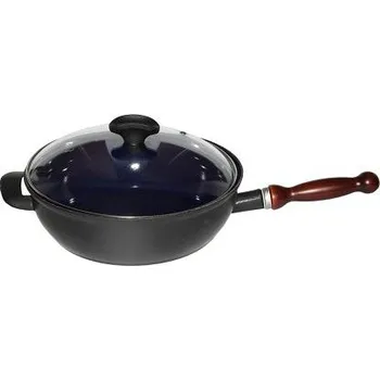 Pánev BELIS Pánev STABIL EXTRA BSE SFINX ø 26 cm, dřev. držadlo, skleněná poklice, výška 8 cm