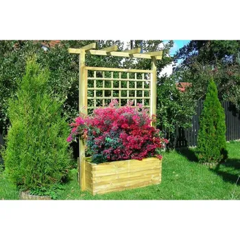 Květináč B&D Burchex Dřevěný květináč s pergolou 07519