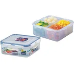 LOCK & LOCK Dóza na potraviny 870 ml, 15,5 x 15,5 x 6 cm s přihrádkami, HPL823C