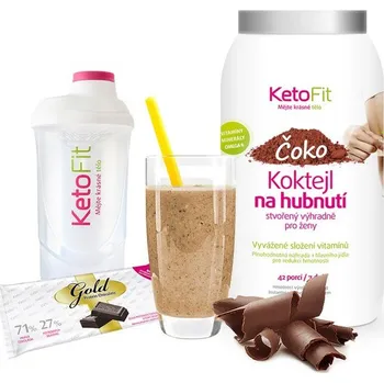 Keto dieta KetoFit Proteinový koktejl 1,26 kg čokoládový