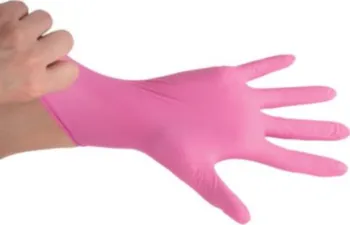 Pracovní rukavice Espeon nitrilové rukavice nepudrované růžové 100 ks