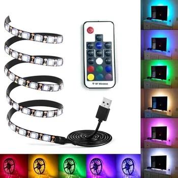 LED osvětlení Lighting LED pásek DC5V USB SMD5050 RGB 2metry/60diod IP65 17 KEY (LED pásek RGB 2 metry s USB)