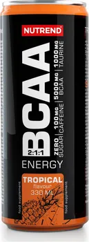 Energetický nápoj Nutrend BCAA Energy plechovka 330 ml tropické ovoce
