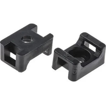 Stahovací páska Kabelové sedlo černé pro pásky 9,0mm/otvor 4,5mm/osazení 7,8mm, 100ks v balení