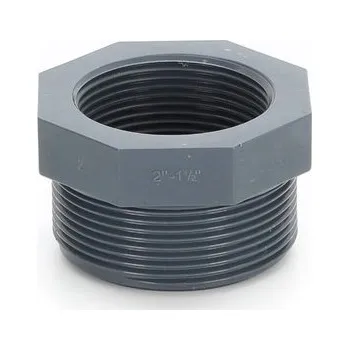 PVC redukce krátká závitová 2“ ext. x 1 1/2“ int
