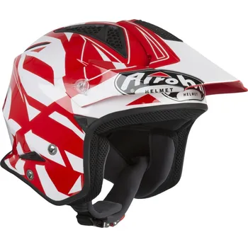 Helma na motorku Airoh TRR S Convert červená lesklá