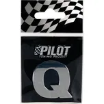 Lampa Italy, 3D logo, písmeno Q samolepící chromované písmeno