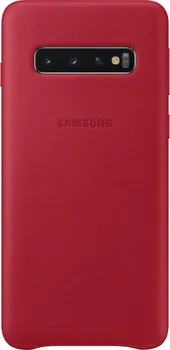 Pouzdro na mobilní telefon Samsung Leather Cover pro Galaxy S10 červené 