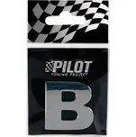 Lampa Italy, 3D logo, písmeno B samolepící chromované písmeno