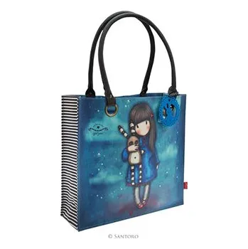 Módní doplněk Velká nákupní taška - "Hush Little Bunny"od firmy SANTORO London Gorjuss (Large Coated Shopper Bag - "Hush Little Bunny")