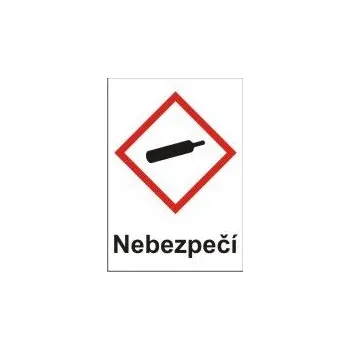 Plyny pod tlakem - nebezpečí (GHS04) - samolepka A5