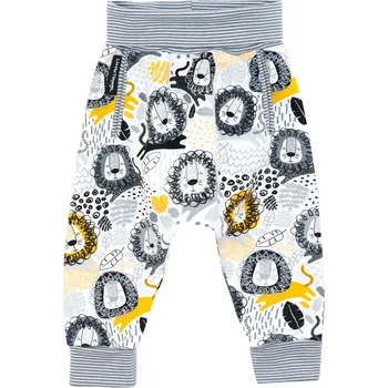 šedé zvířátkové tepláčky s nízkým sedem