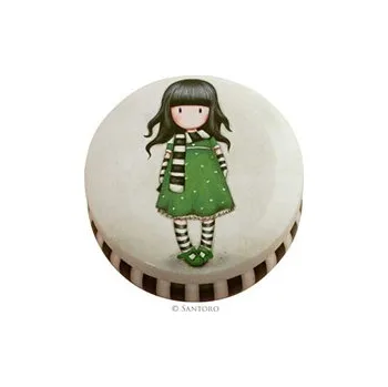 Peněženka Plechová krabička na drobnosti - "The Scarf" od firmy SANTORO London Gorjuss (Gorjuss Trinket Tins - Rosebud)