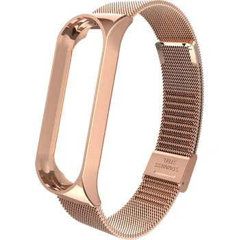 Sportovní měřič Kovový náramek milánský tah pro Xiaomi Mi Band 4 Barva: Zlatý