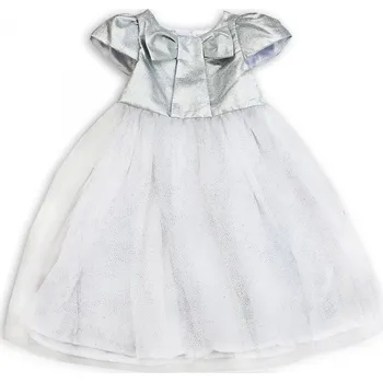 Dívčí šaty Mini Moi Dětské dívčí šaty stříbrné Velikost: 98
