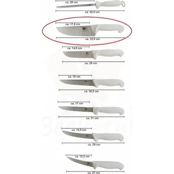 Kuchyňský nůž neměcký řeznický nůž BEEKETAL, rovné tuhé ostří 17,5 cm