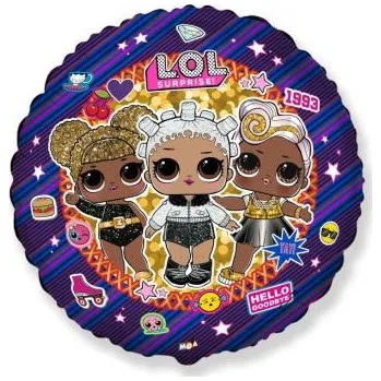 Foliový balónek Panenky LOL, kulatý, 46 cm