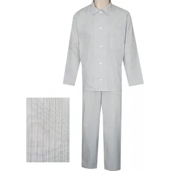 Pánské pyžamo Pánské Pyžamo Popelín FOLTÝN PI14 modrý proužek Velikost: L, Materiál: Košilovina-popelín