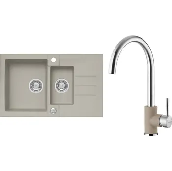 Granitový dřez Set Alveus (dřez Rock 70 Pebble 02 + baterie Elza Pebble 02) SETA459