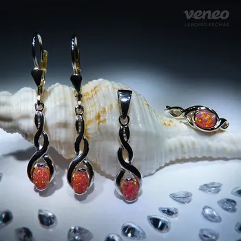 Souprava šperků Heméra - sada šperků s brazilskými opály, Materiál: Růžové zlato, ryzost 585/1000