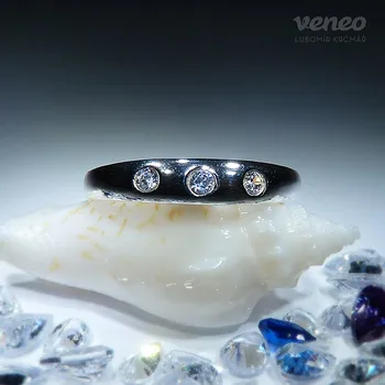 Prsten Trinida - prsten se zirkony , Materiál: Růžové zlato, ryzost 585/1000