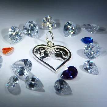 Přívěsek Přívěsek srdce s plastikou Z123, Materiál: Bílé zlato, ryzost 585/1000