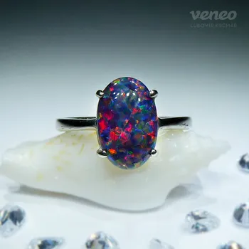 Prsten Ariana 12 - prsten s arabským opálem, Materiál: Růžové zlato, ryzost 585/1000