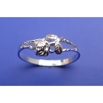 Prsten Prsten růže P090, Materiál: Stříbro, ryzost 925/1000