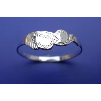 Prsten Prsten s plastikou P026, Materiál: Stříbro, ryzost 925/1000