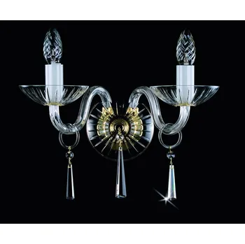 Nástěnné svítidlo Nástěnné svítidlo křišťálové N149CLN, Varianta Zlaté