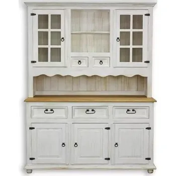 Komoda MAMBA vitrína POPRAD V04, masivní dřevo