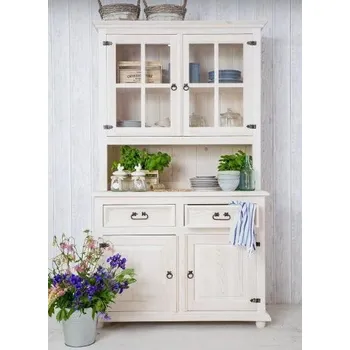 Komoda MAMBA vitrína POPRAD V05, masivní dřevo