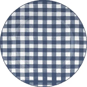 Talíř Creative Tops, Anglie Creative Tops - Dezertní porcelánový talíř Gingham od Katie Alice - 19*19 cm Barva: modrá,bílá, Velikost: 19x19