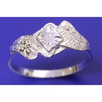 Prsten Prsten s plastikou P082, Materiál: Stříbro, ryzost 925/1000