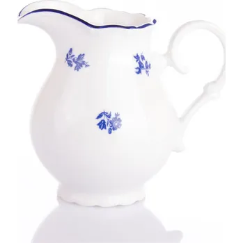 Cukřenka Thun Rulak Zettlitz Ophelia, mlékovka, 0,24 l, modrá házenka, český porcelán, Thun RZ
