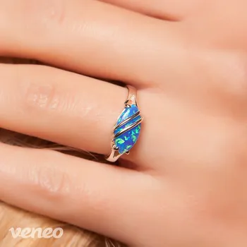 Prsten Marabelle – prsten s thajským opálem a plastikou, Materiál: Růžové zlato, ryzost 585/1000