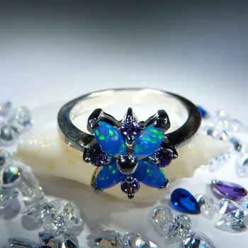 Prsten Andromeda - prsten s thajskými opály a ametysty, Materiál: Růžové zlato, ryzost 585/1000