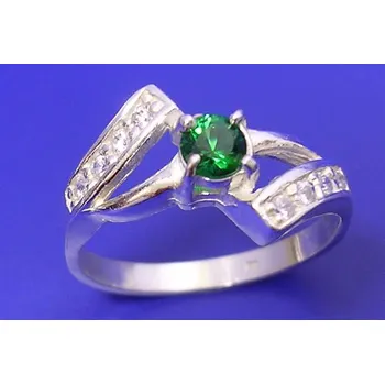 Prsten Brigita - prsten se swarogreenem a čirými zirkony , Materiál: Stříbro, ryzost 925/1000