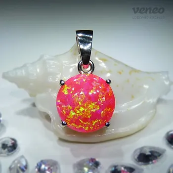 Přívěsek Diana 10 - přívěsek s venezuelským opálem, Materiál: Růžové zlato, ryzost 585/1000